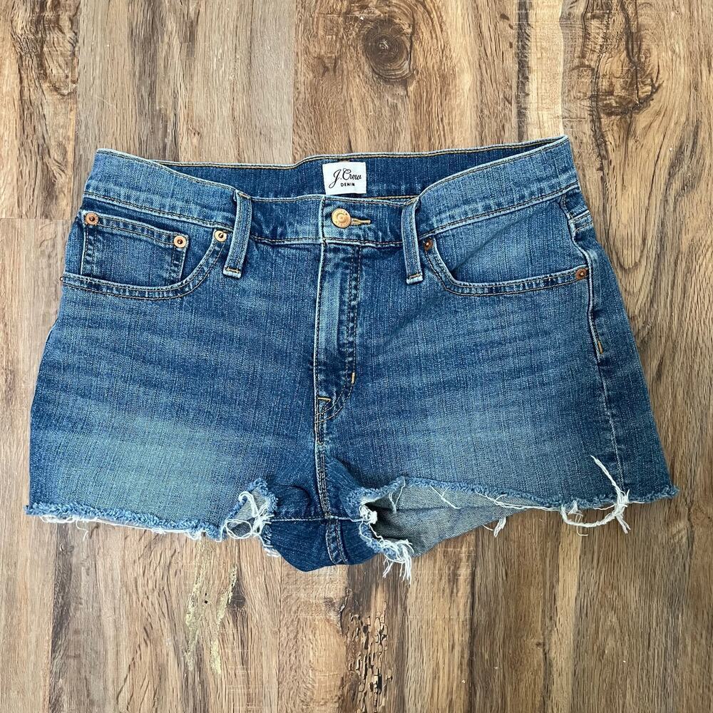 J.Crew Women's Mid-Rise Denim Shorts Medium Wash Size 29
